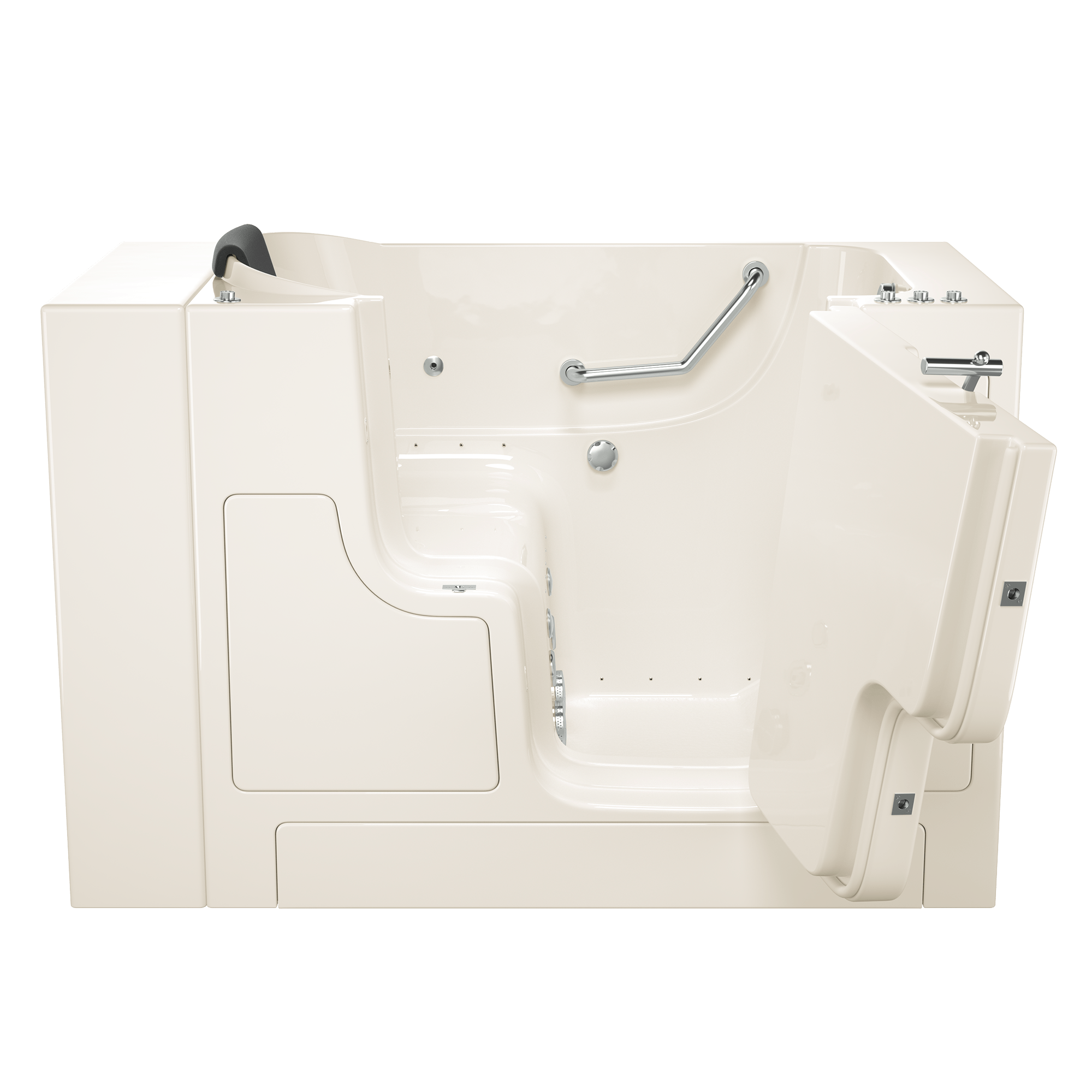 Gelcoat Premium Series 30 x 52 -Inch Walk-in Tub With Combination Air Spa and Whirlpool Systems - Right-Hand Drain